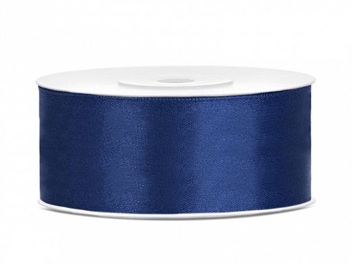 Picture of SATIN RIBBON NAVY BLUE 25MM PER METRE